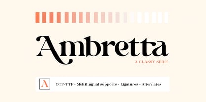 Ambretta Font Poster 1