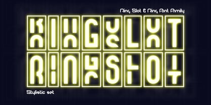 Ring Slot Font Poster 1