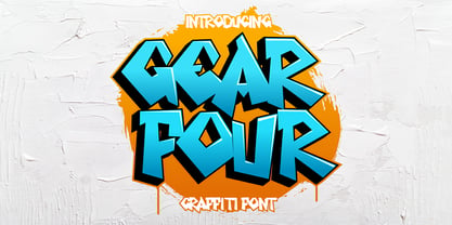 Gear Four Graffiti Fuente Póster 1
