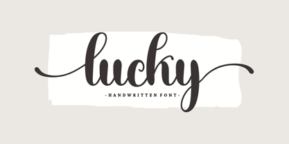 Lucky Script Font Poster 1