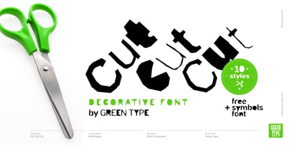 Cut Cut Cut Font Poster 1