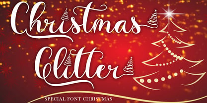 Christmas Glitter Fuente Póster 1
