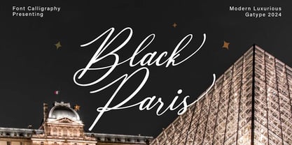 Black Paris Font Poster 1