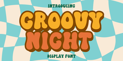 Groovy Night Font Poster 1