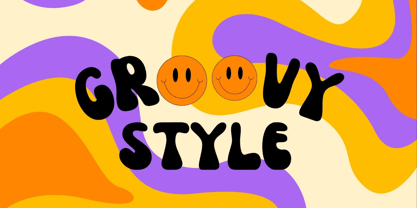 Groovy Night Font Poster 3
