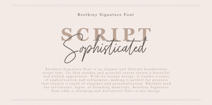 Besthiny Signature Font Poster 2
