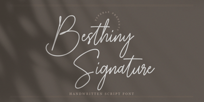 Besthiny Signature Font Poster 1