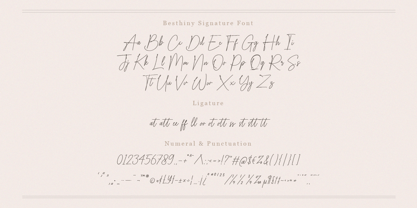 Besthiny Signature Font Poster 6