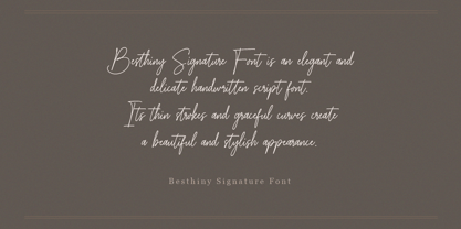 Besthiny Signature Font Poster 5