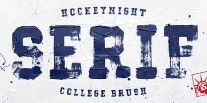 Hockeynight Serif Brush Police Poster 1