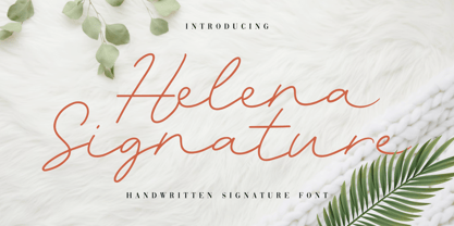Helena Signature Font Poster 1