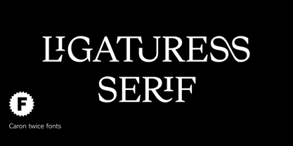 Ligaturess Serif Fuente Póster 1