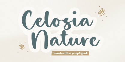 Celosia Nature Font Poster 1
