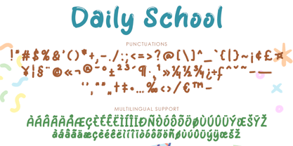 Daily School Font Poster 7