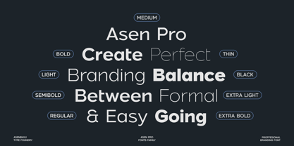Asen Pro Font Poster 3