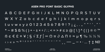 Asen Pro Font Poster 13