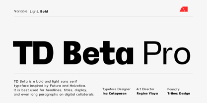 TD Beta Font Poster 1