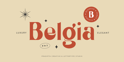 Belgia Modern Classic Font Poster 1