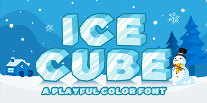 Ice Cube Font Poster 1