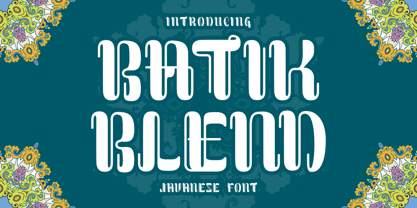 Batik Blend Font Poster 1