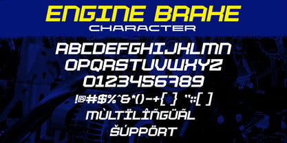 Racing Engine Brake Font Poster 7