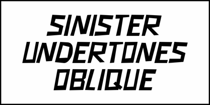 Sinister Undertones JNL Font Poster 4
