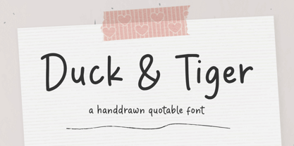 Duck & Tiger Font Poster 1