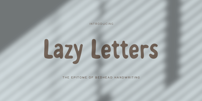 Lazy Letters Fuente Póster 1