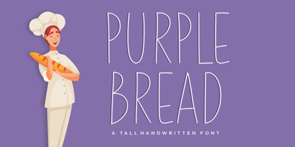 Purple Bread Font Poster 1