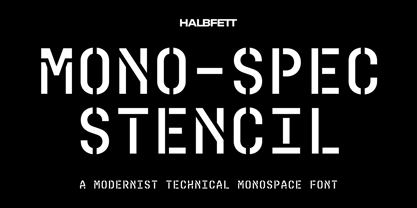 Mono Spec Stencil Font Poster 1