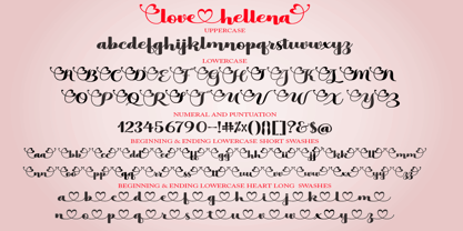 Love Hellena Font Poster 8