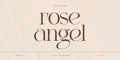 Rose Angel Modern Serif Fuente Póster 1