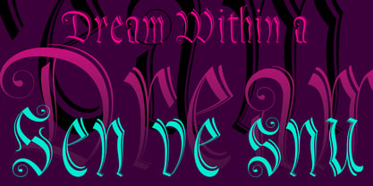 Dream Within A Dream Font Poster 5