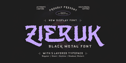 Zieruk Font Poster 1