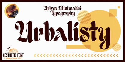 Urbalisty Font Poster 1