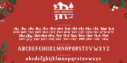 Royal Christmas Monogram Font Poster 5