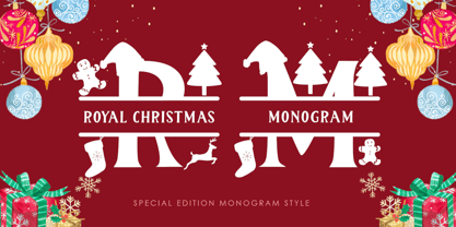 Royal Christmas Monogram Font Poster 1