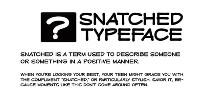 Snatched Font Poster 3