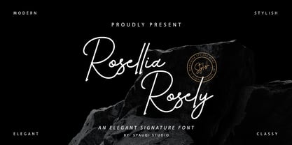 Rosellia Rosely Font Poster 1