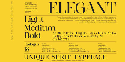 Epilogus Font Poster 9
