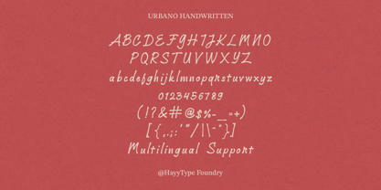 Urbano Handwritten Font Poster 2
