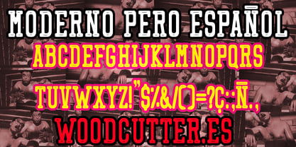 Moderno pero Espanol Font Poster 1