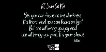 KG Lovin On Me Font Poster 4