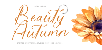 Beauty Autumn Italic Font Poster 1