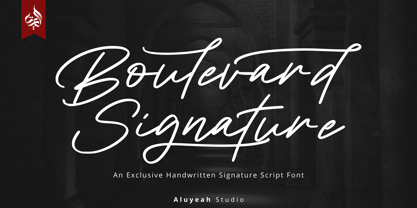 Al Boulevard Signature Font Poster 1