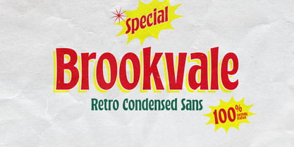 Brookvale Retro Condensed Font Poster 1