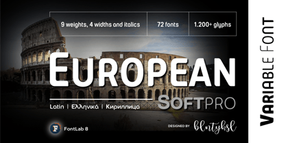 European Soft Pro Variable Font Poster 1