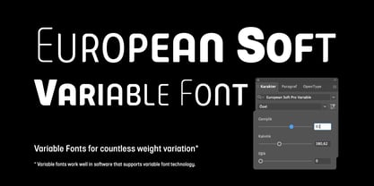 European Soft Pro Variable Font Poster 2