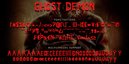 Ghost Demon Font Poster 6