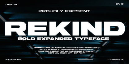 Rekind Expanded Font Poster 1